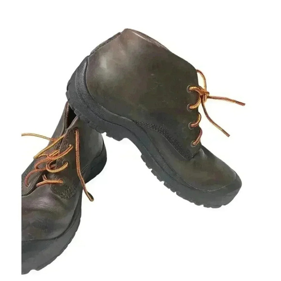 L.L. Bean Men\'s Leather Hiking Boots Dark Brown Lace Up 8.5 main image 6